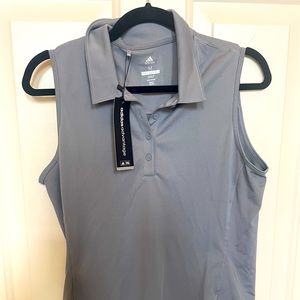 Adidas Golf Sleeveless Button Shirt NEW Size M